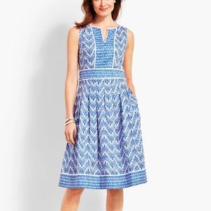 Talbots NWT blue print dress